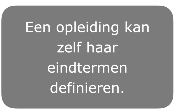 Inrichting curriculum: hoofdindeling