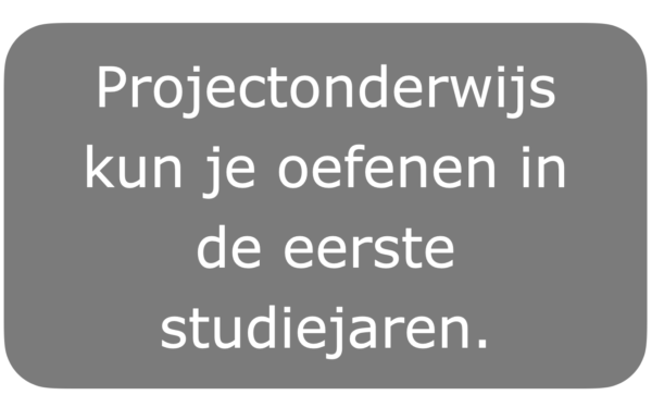 Projectonderwijs: de eerste studiejaren